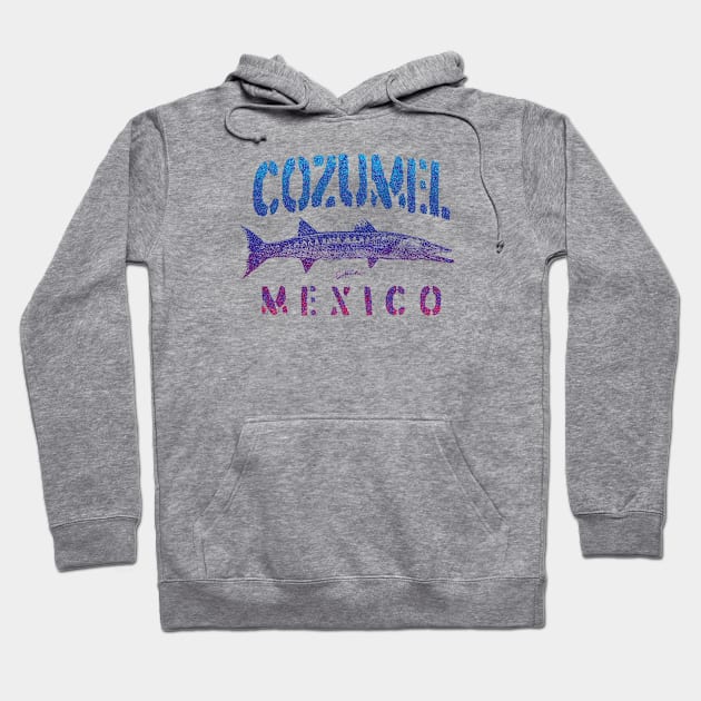 Cozumel, Mexico, Great Barracuda Hoodie by jcombs